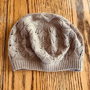 Tan crochet winter hat